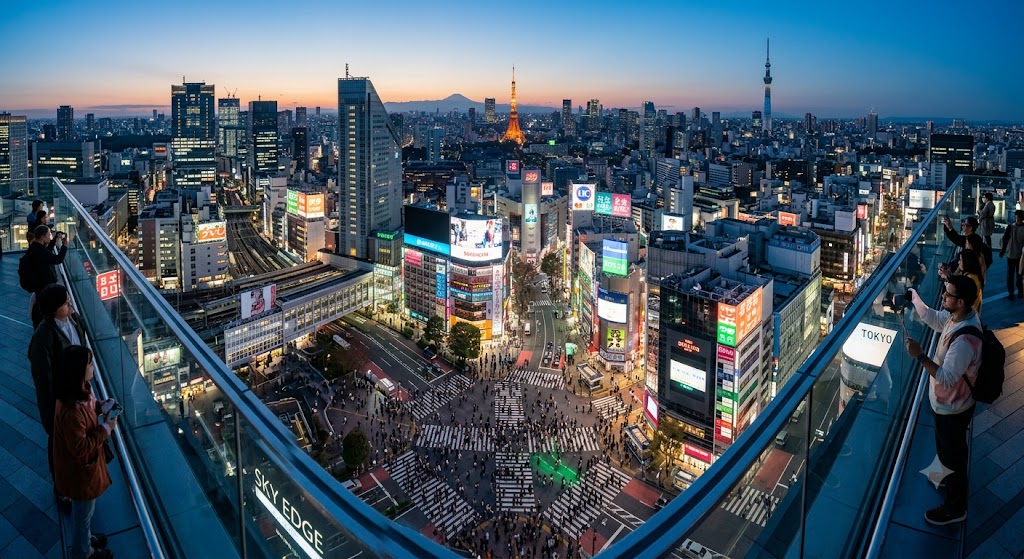 繁華心臟的極致視角：澀谷十字路口與 SHIBUYA SKY
