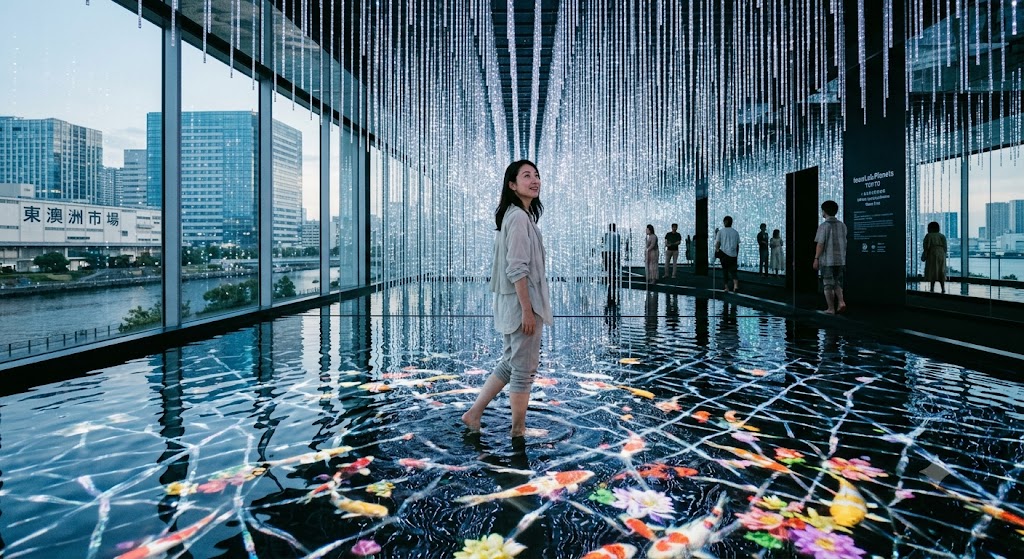 豐洲市場 TeamLab Planets TOKYO*：結合數位藝術與沈浸式水上體驗的極高話題度美術館。